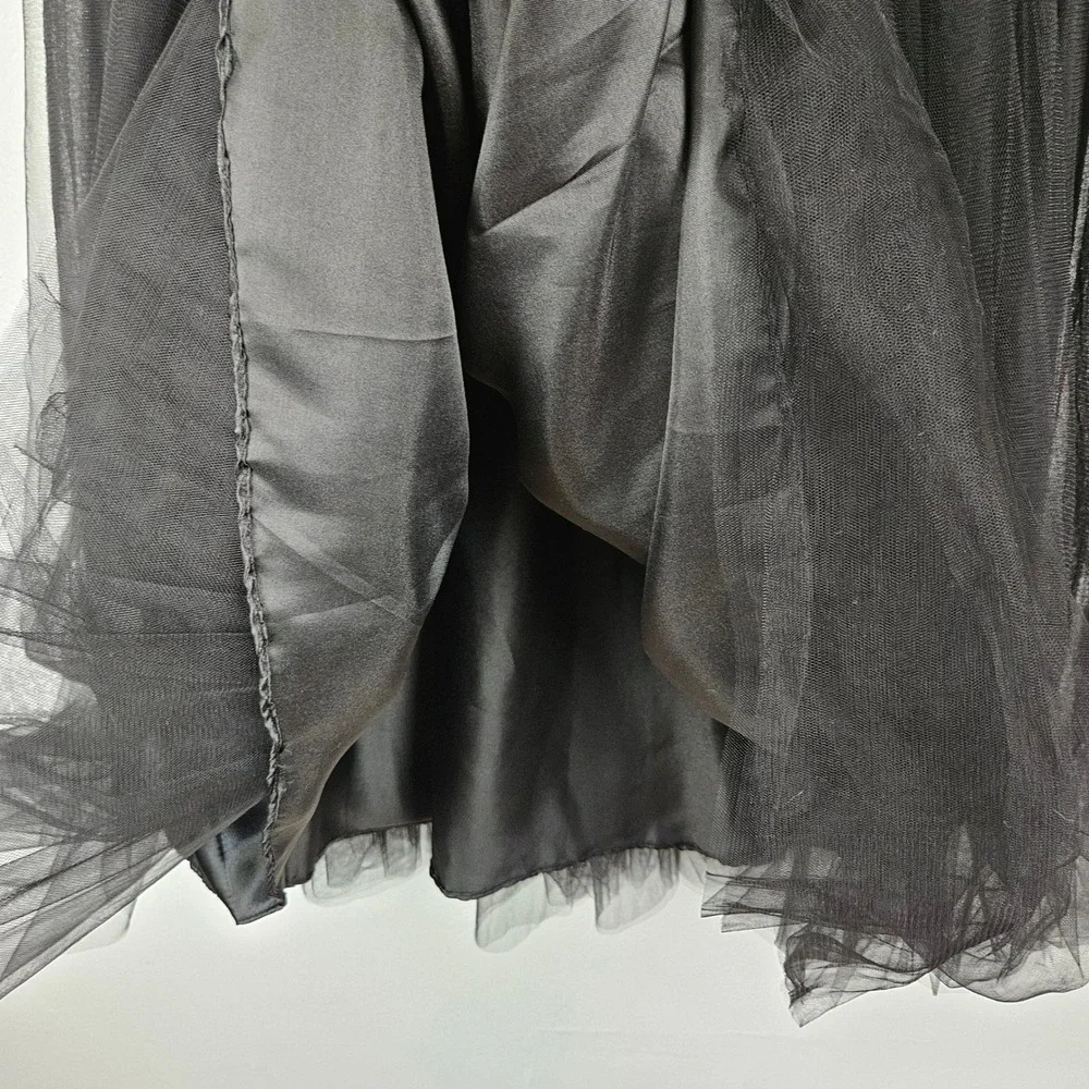 Society+ Tulle Tutu Midi Skirt 1X? 2X? Plus Black Witchy Ballerina 1X?‎ 2X? Plus